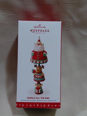 Hallmark Keepsake 2016 Dangle All The Way Christmas Ornament Santa Reindeer Elf